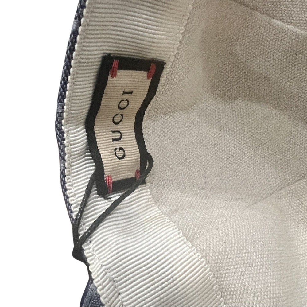 Gucci Blue GG Monogram Canvas Cotton Baseball Cap Hat - Picture 9 of 9